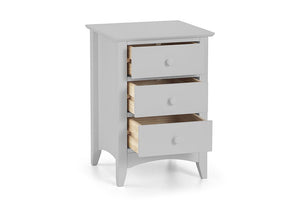 Julian Bowen Cameo 3 Drawer Bedside Table/Nightstand/Bedside Cabinet Chest (6563801465006)