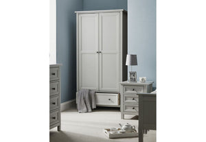 Julian Bowen Maine Dove Grey Pure White 2 Door 1 Drw and 3 Door 2 Drw Wardrobe (6600339685550)