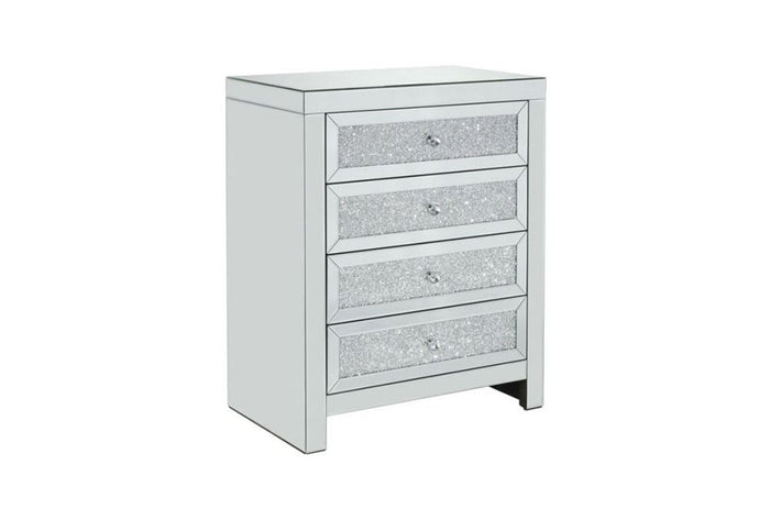 Birlea Vienna Mirrored Glass with Crystal 4 Drawer Chest and 6 Drawer Chest