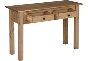Seconique Panama Natural Wax 2 Drawer Console Table (5759182930086)