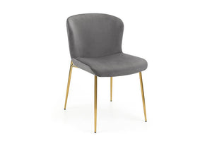 Julian Bowen Harper Dusky Pink, Grey & Blue Velvet Set of 6 Dining Chairs (7582868406446)