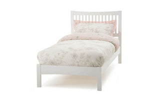 Serene Mya Honey Oak Opal White Hevea Wooden Bed 3FT Small Double 4FT6 5FT 6FT (6677588967598)