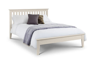 Julian Bowen Salerno Oak,Ivory & Oak, Ivory Wooden Bed Single 4FT6 Double King (5644983500966)