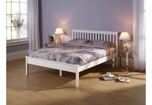 Serene Heather Honey Oak Opal White Hevea Wooden Bed 3FT 4FT Double 5FT 6FT (6677561901230)