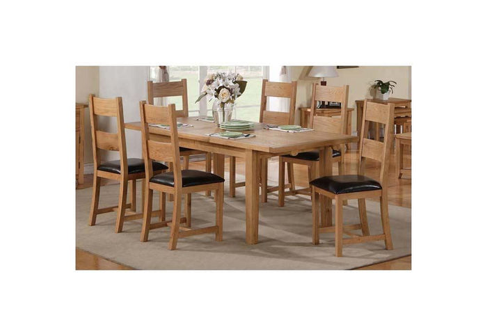 OSD Breda Solid Oak Black PU Dining Chair