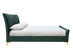 Birlea Clover Green and Grey Upholstered Fabric Bed Small Double, Double, King (5544927920294)
