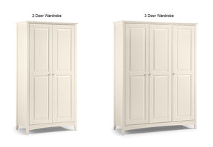 Julian Bowen Cameo Stone White Solid Pine 2 Door 3 Door Wardrobe (6570242572462)