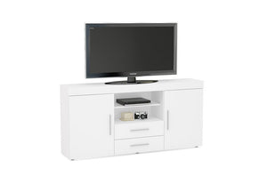 Birlea Edgeware Black Walnut &Black White White & Grey 2 Door 2 Drawer Sideboard (5600650068134)