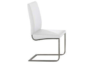 OSD Pilsen Black & White PU with Stainless Steel Leg Dining Chair (7622563856558)