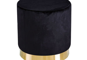 LPD Lara Blue, Green, Pink, Black & Yellow Plush Velvet Foot Stool Pouffe (6169608814766)