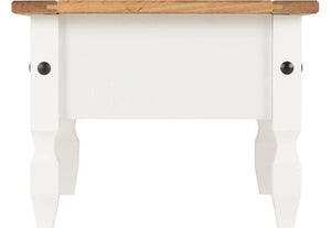 Seconique Corona Grey and White and Distressed Waxed Pine 1 Drw Coffee Table (5762068218022)