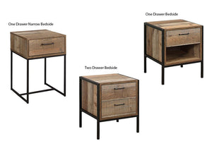 Birlea Urban 1 Drw 1 Drw Narrow 2 Drw Bedside Table/ Nightstand/ Bedside Cabinet (5600349323430)