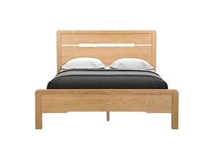 Julian Bowen Curve Solid Waxed Oak Wooden Bed 4FT6 Double 5FT King Size (5641571467430)