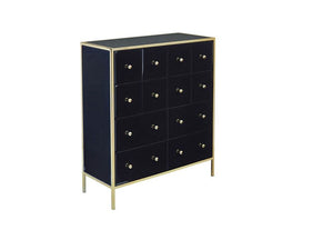 Birlea Fenwick Black Mirror Glass 4 Drawer,6 Drawer and Merchant Chest of Drawer (5600445005990)
