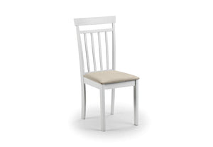 Julian Bowen Coast Soild Wood White and Pebble Dining Chair (5633778319526)