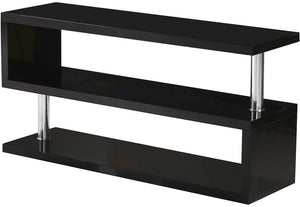 Seconique Charisma Black, Grey, White and Light Sonoma Oak with Chrome TV Stand (5768984985766)