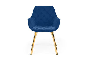Julian Bowen Lorenzo Grey & Blue Velvet Cantilever Dining Chair (7582899175598)