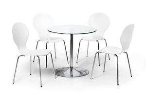 Julian Bowen Kudos Glass Round Pedestal Dining Table (5805946503334)