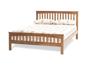 Serene Amelia Honey Oak Opal White Hevea Wooden Bed 3FT 4FT Double 5FT 6FT (6677603090606)