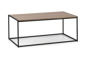 Julian Bowen Tribeca Sonoma Oak Effect with Powder Coated Steel Coffee Table (5644628361382)