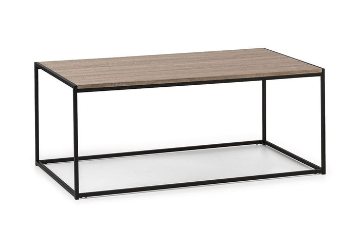 Julian Bowen Tribeca Sonoma Oak Effect with Powder Coated Steel Coffee Table