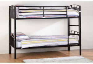 Seconique Ventura Black & Silver Bunk Bed (6976477757614)