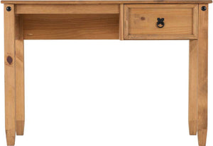 Seconique Budget Distressed Waxed Solid Pine Mexican Study Desk (5737702097062)