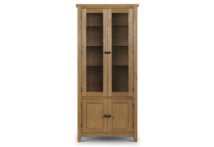 Julian Bowen Astoria Waxed Oak 4 Door Display Cabinet (5801711829158)