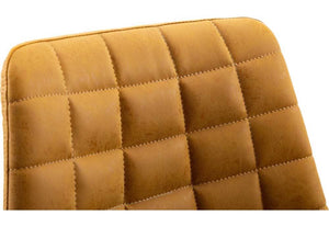 Seconique Brisbane Grey and Mustard Faux Leather Bar Chair Set of 2 (5741436502182)