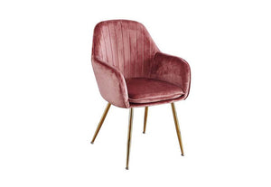 LPD Lara Vintage Pink, Forest Green, Blue,Ochre Yellow w/ Gold Legs Dining Chair (6074487308462)