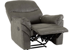 Seconique Capri Black and Grey Faux Leather Reclining Chair (5762176549030)