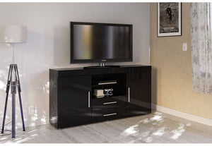 Birlea Edgeware Black Walnut &Black White White & Grey 2 Door 2 Drawer Sideboard (5600650068134)