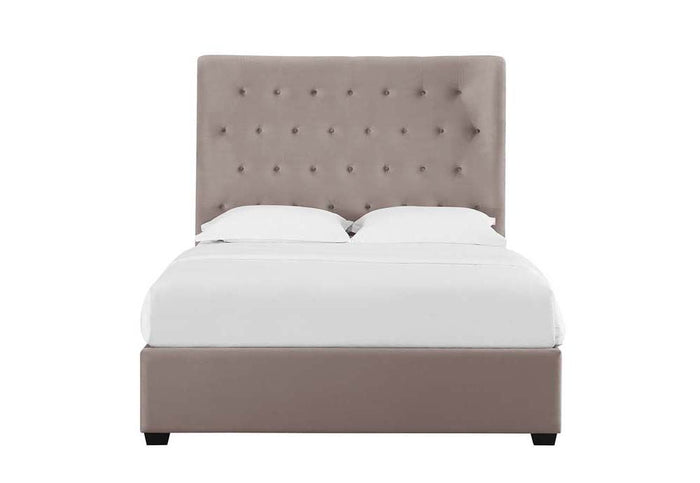 LPD Belgravia Cappuccino Grey Upholstered Ottoman Bed Double King & Super King
