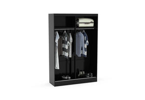 OSD Lynx High Gloss Black Wardrobe (7582012670126)