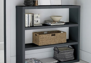 LPD Furniture Puro High Gloss White, Charcoal, Cream and Stone Bookcase (6164279656622)
