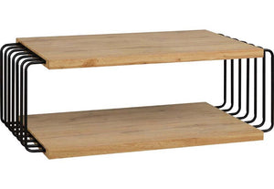 Seconique Denver Light Oak Effect with Black Coffee Table (5745346478246)