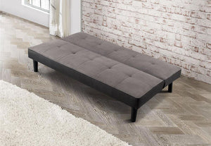 Birlea Aurora Grey Velvet Upholstered Fabric Sofa Bed (5596037316774)