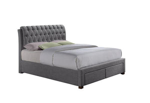 Birlea Valentino Charcoal Grey 2 Drawer Upholstered Fabric Bed Double and King (5597412655270)