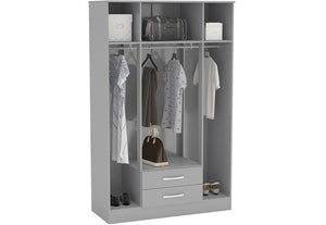 Birlea Lynx High Gloss 4 Door 2 Drawer with Mirror Wardrobe (5600549666982)