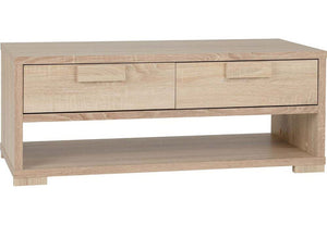 Seconique Cambourne Light Sonoma Solid Oak 2 Drw with 1 Open Shelf Coffee Table (5738162323622)