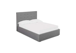 LPD Lucca Plus Beige & Grey Upholstered Ottoman Bed Single 4FT, Double King Size (6164259635374)