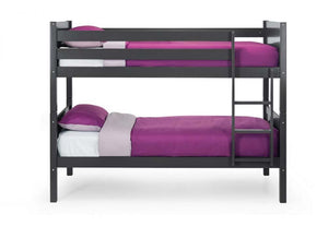 Julian Bowen Bella Anthracite White Solid Pine Wooden Bunk Bed (6679990960302)