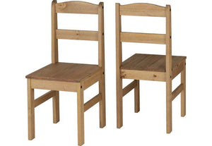 Seconique Panama Natural Wax Dining Set Table with 4 Chairs (5719738122406)