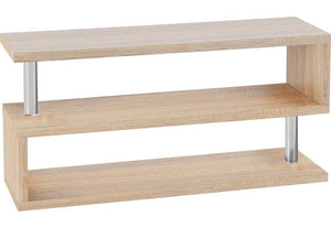 Seconique Charisma Black, Grey, White and Light Sonoma Oak with Chrome TV Stand (5768984985766)
