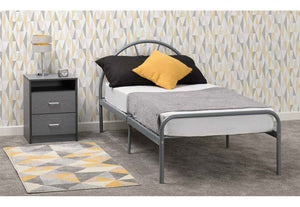 Seconique Nova Silver Metal Bed 3FT Single - 90cm (5674875027622)