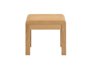 Julian Bowen Curve Waxed Oak 2 Drawer Dressing Table & Stool (5805842989222)