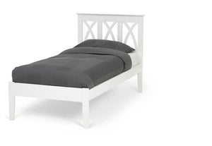 Serene Autumn Honey Oak Opal White Hevea Wooden Bed 3FT 4FT Double 5FT 6FT (6675386826926)