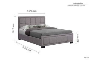 Birlea Hannover Upholstered Fabric Bed 4FT Small Double 4FT6 Double and 5FT King (5597374087334)