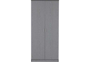 Seconique Felix Grey 2 Door Wardrobe (5727953027238)