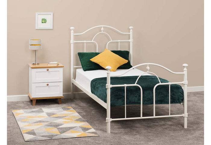 Seconique Keswick Cream Metal Bed 3FT Single - 90cm 4FT6 Double - 135cm